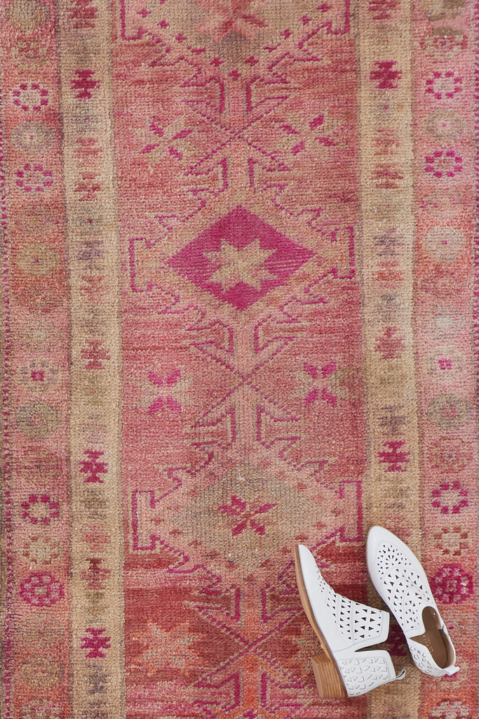 'Snapdragon' Ombré Vintage Turkish Runner - 2'10'' x 17'8" - Canary Lane - Curated Textiles