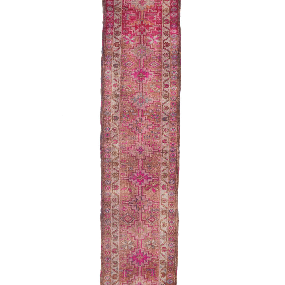 
                  
                    'Hibiscus' Vintage Turkish Ombre Runner - 2'9" x 14'2" - Canary Lane - Curated Textiles
                  
                