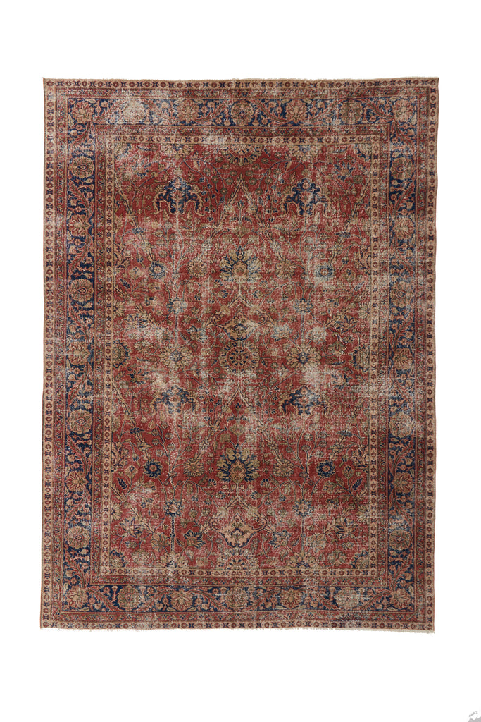 'Jasmine' Turkish Vintage Area Rug - 7’10” x 11” - Canary Lane - Curated Textiles