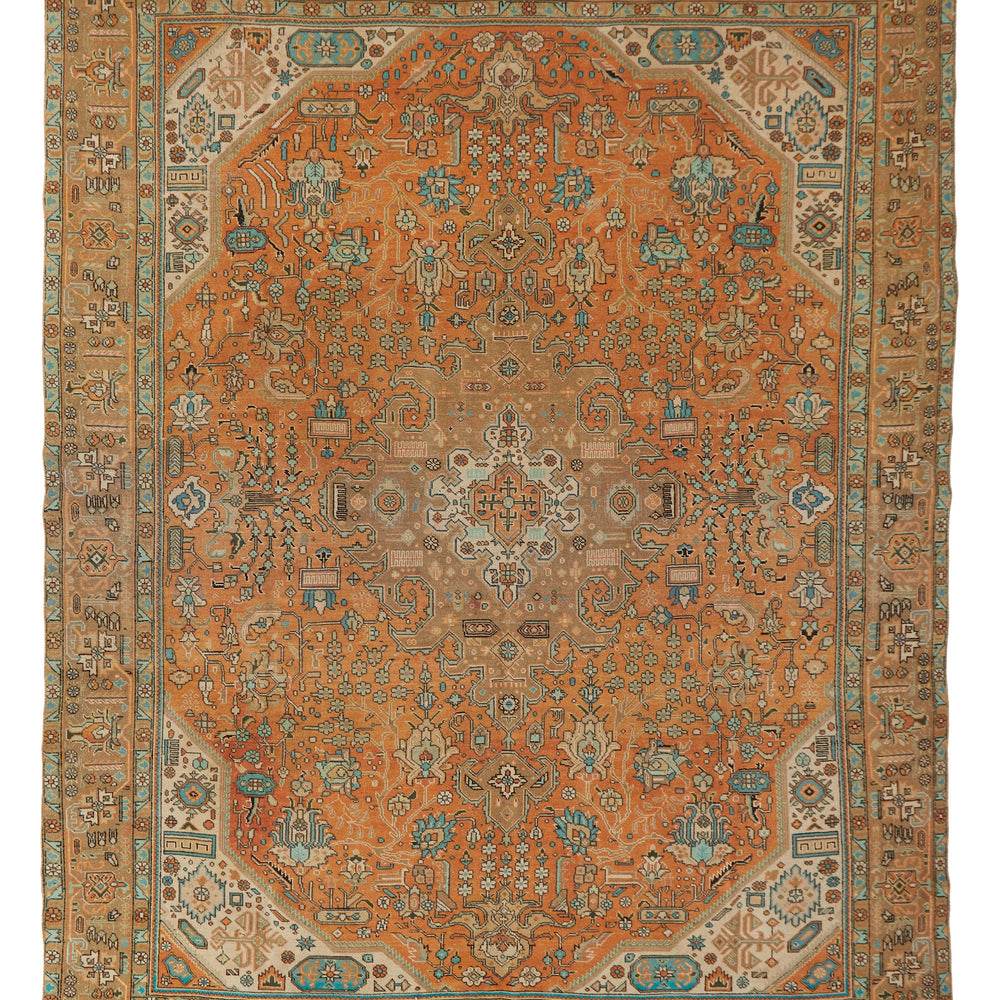 
                  
                    'Foxtail' Turkish Vintage Area Rug - 9’2” x 12’3” - Canary Lane - Curated Textiles
                  
                