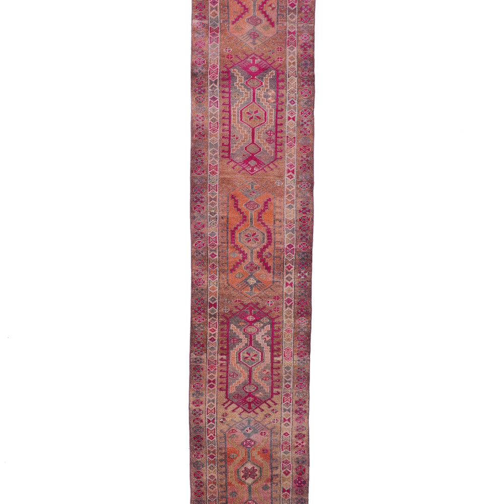 'Mimosa' Vintage Turkish Ombré Runner - 2'8" x 14'8" - Canary Lane - Curated Textiles