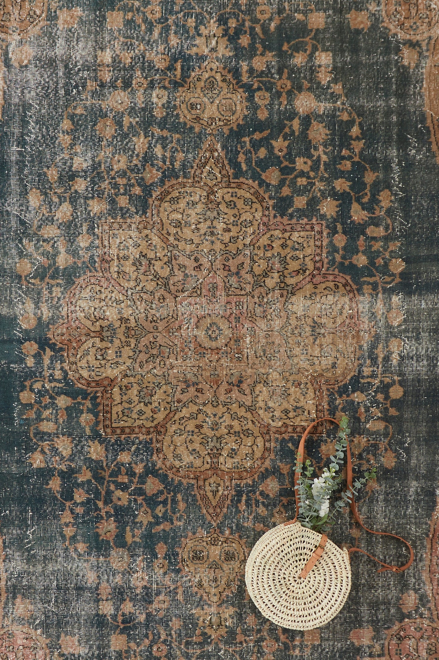 
                  
                    'Dahlia' Turkish Vintage Area Rug - 8’3” x 12’9” - Canary Lane - Curated Textiles
                  
                