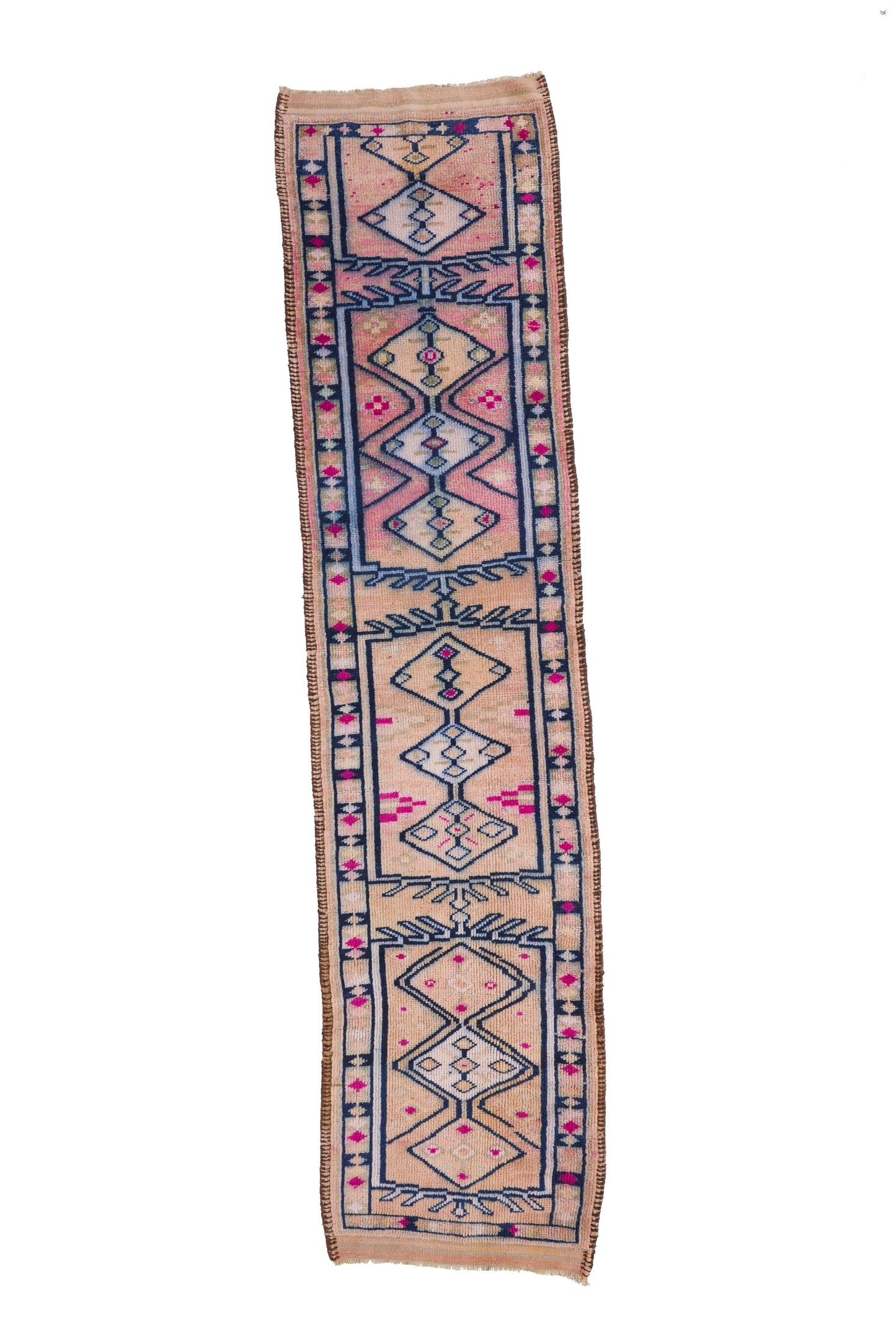 
                  
                    'Iris' Turkish Vintage Runner Rug - 3'' x 12'8'' - Canary Lane - Curated Textiles
                  
                