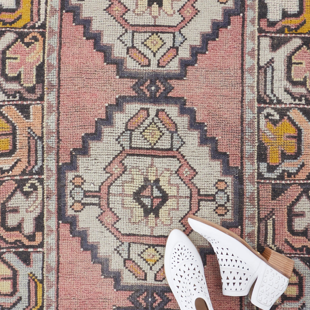 
                  
                    'Dragonfly' Vintage Turkish Runner - 2'8.5'' x 9'7" - Canary Lane - Curated Textiles
                  
                