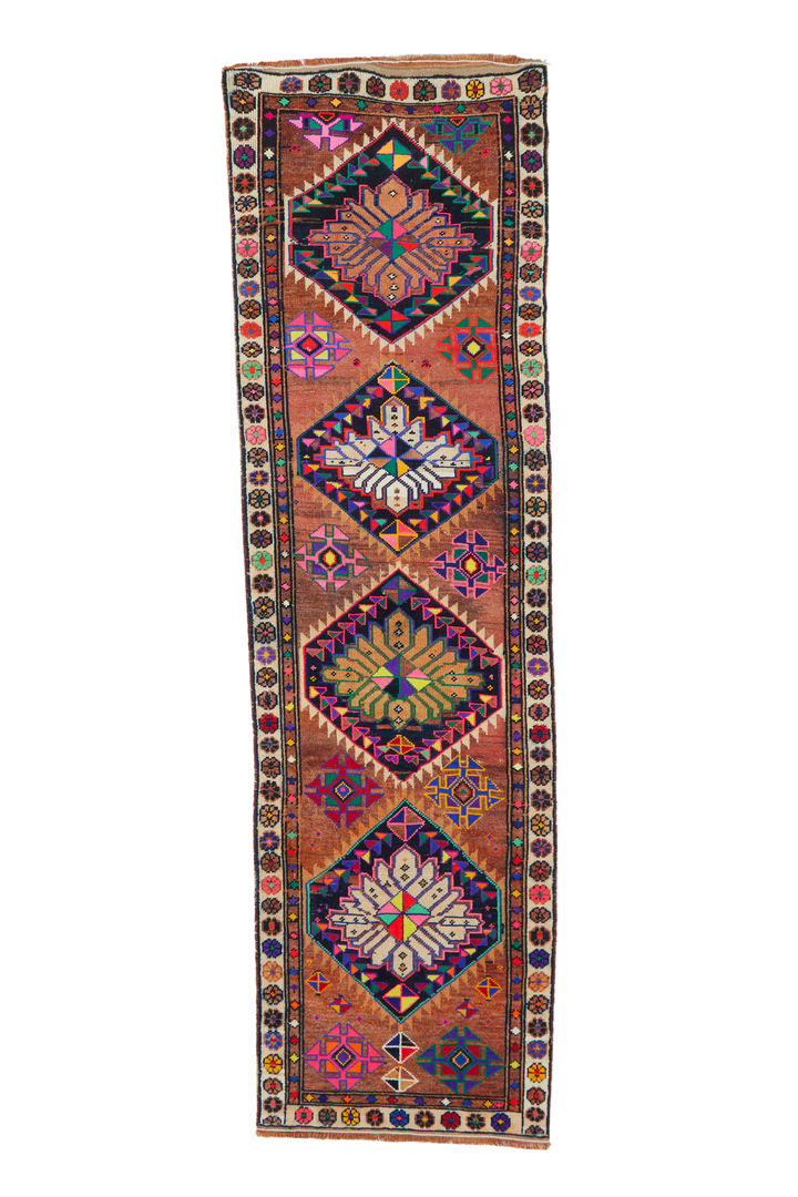 No. 1249' Vintage Turkish Runner Rug (ON HOLD) - 3' x 10'7"