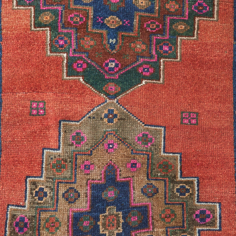 
                  
                    'Blaze' Turkish Vintage Rug - 3'7'' x 8'4'' - Canary Lane - Curated Textiles
                  
                