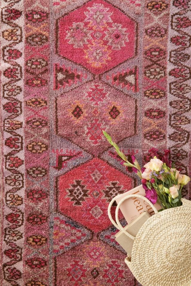 'Wildflower' Turkish Vintage Runner - 3' x 12'7'' - Canary Lane - Curated Textiles