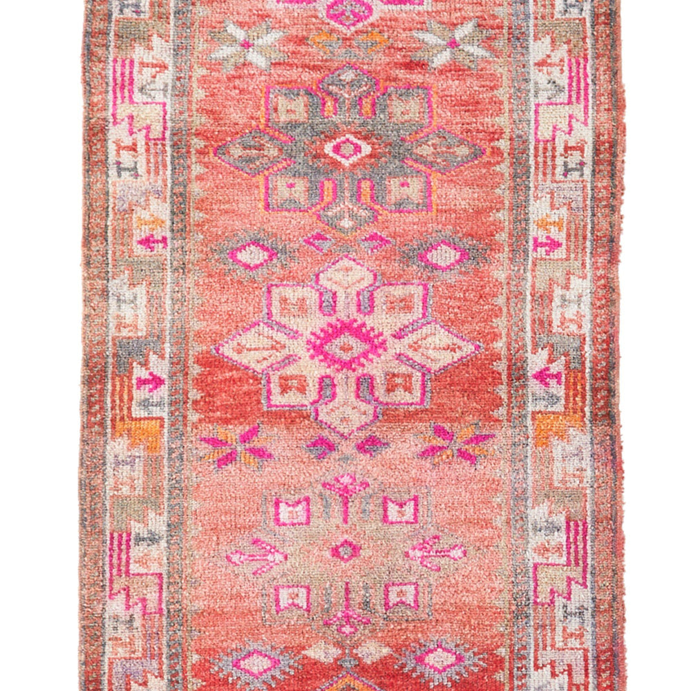 'Ambrosia' Turkish Vintage Runner - 2'11.5'' x 12'5'' - Canary Lane - Curated Textiles