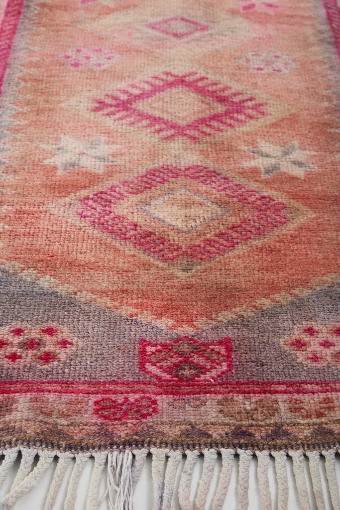 'Rosa' Turkish Ombré Runner Rug - 2'8" x 12'5" - Canary Lane - Curated Textiles
