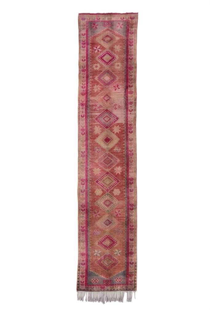 'Rosa' Turkish Ombré Runner Rug - 2'8" x 12'5" - Canary Lane - Curated Textiles