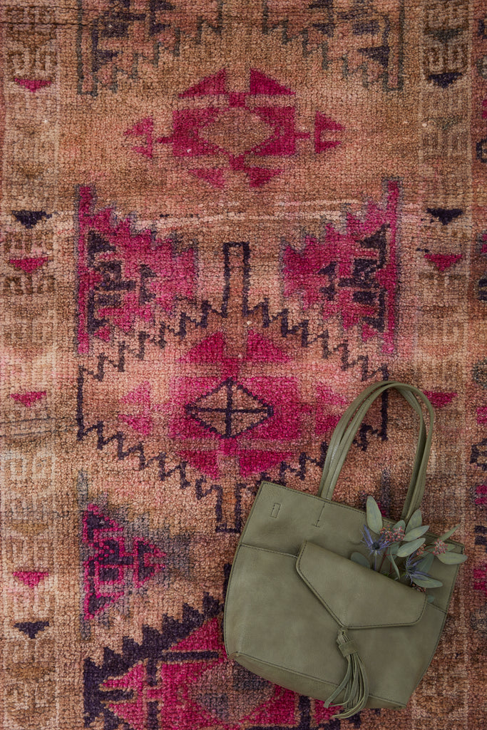 'Plum' Turkish Ombré Runner Rug - 2'10'' x 13'2'' - Canary Lane - Curated Textiles