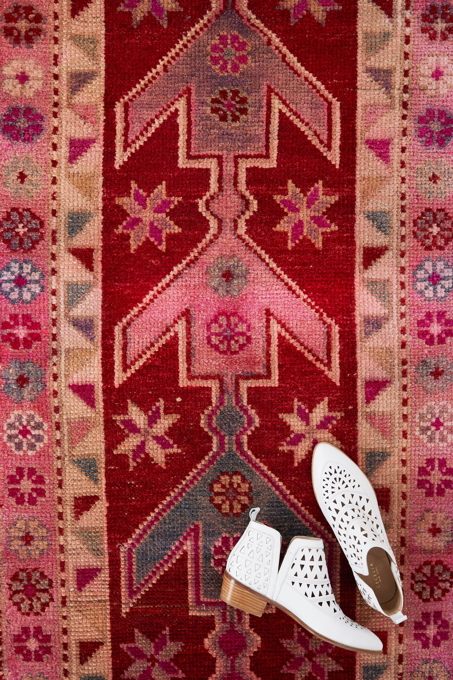'Violette' Turkish Runner Rug - 2'9" x 12'5'' - Canary Lane - Curated Textiles