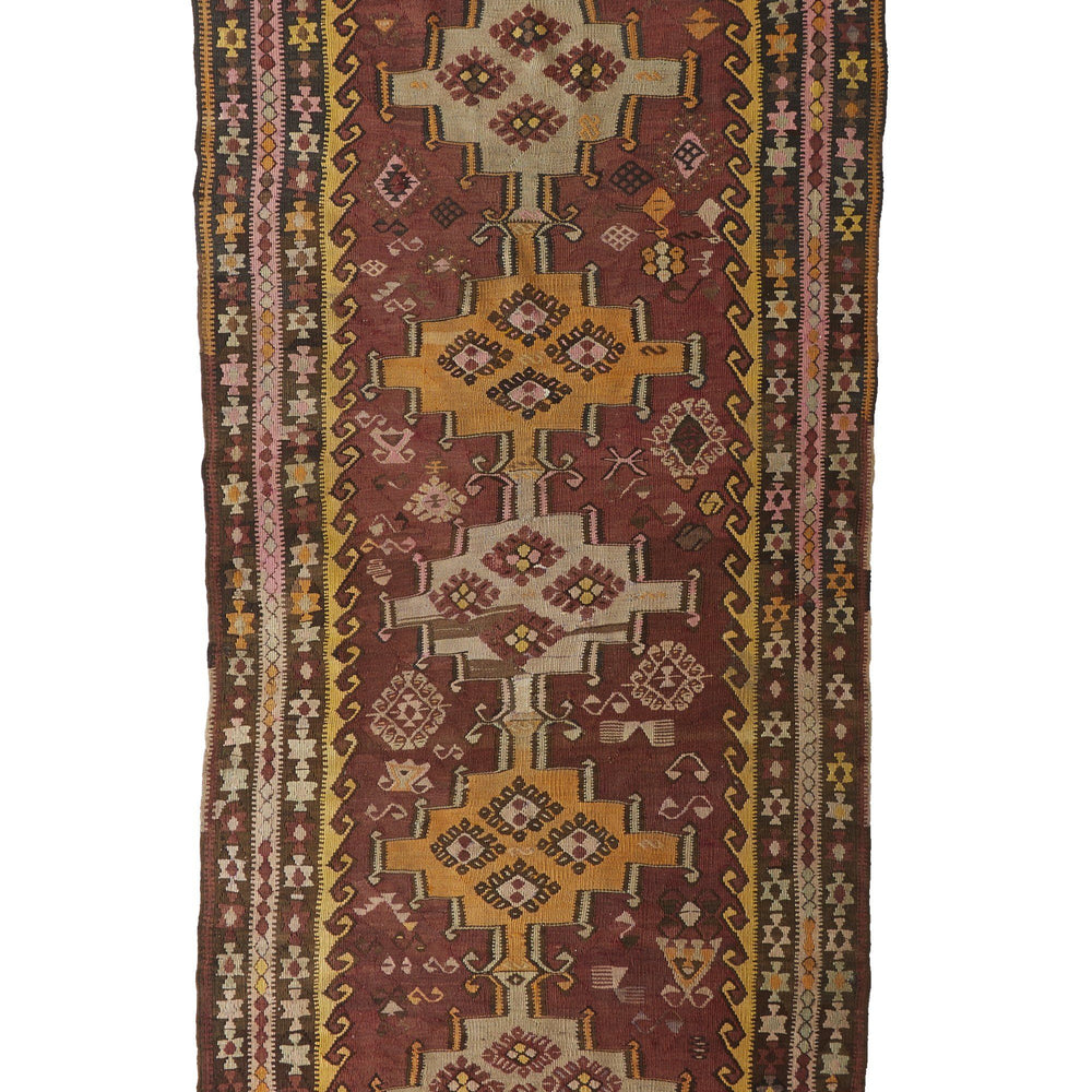 
                  
                    'Eliode' Kilim Rug - 4'5" x 10'7" - Canary Lane - Curated Textiles
                  
                