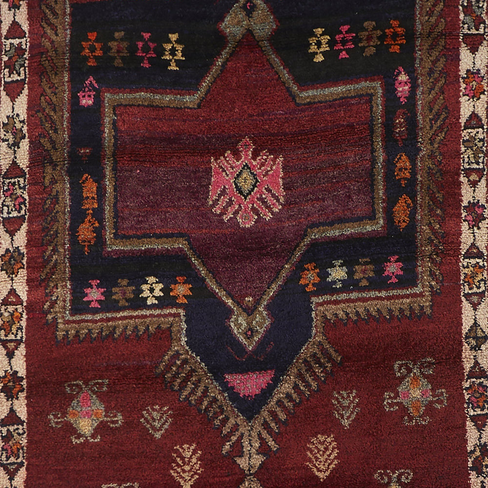 'Tulip' Turkish Oversized Vintage Rug- 4'4'' x 11'7'' - Canary Lane - Curated Textiles