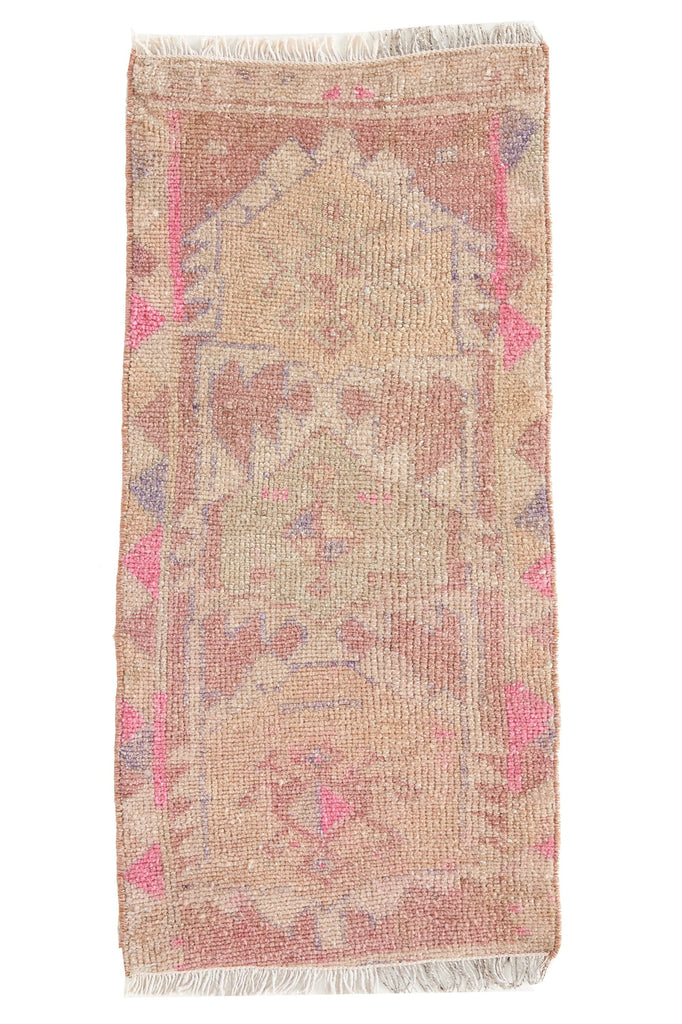 No. 513 Vintage Mini Rug - 1'4'' x 2'11'' - Canary Lane - Curated Textiles