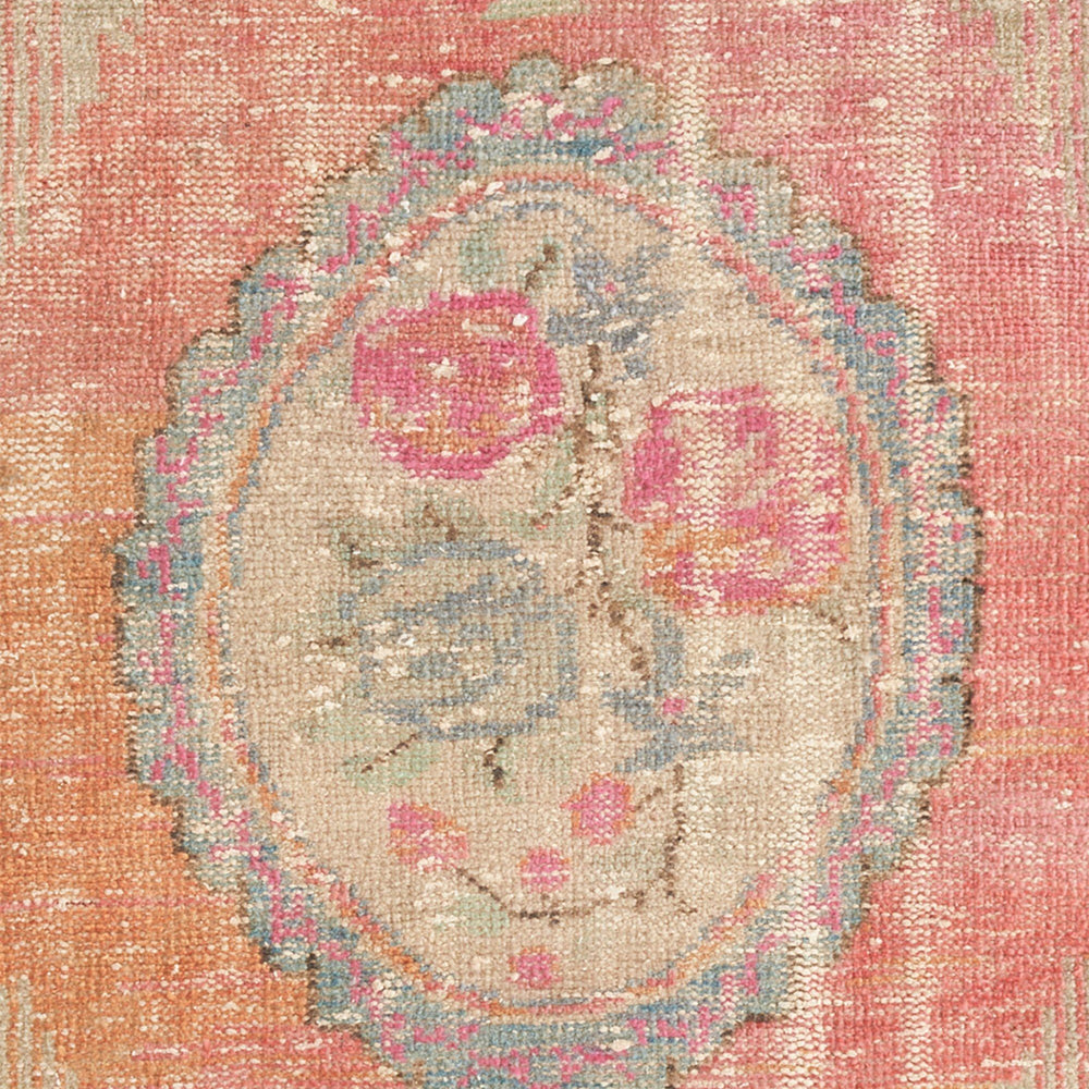 'Antoinette' Faded Oushak Small Accent Rug - 3'4'' x 5'5'' - Canary Lane - Curated Textiles