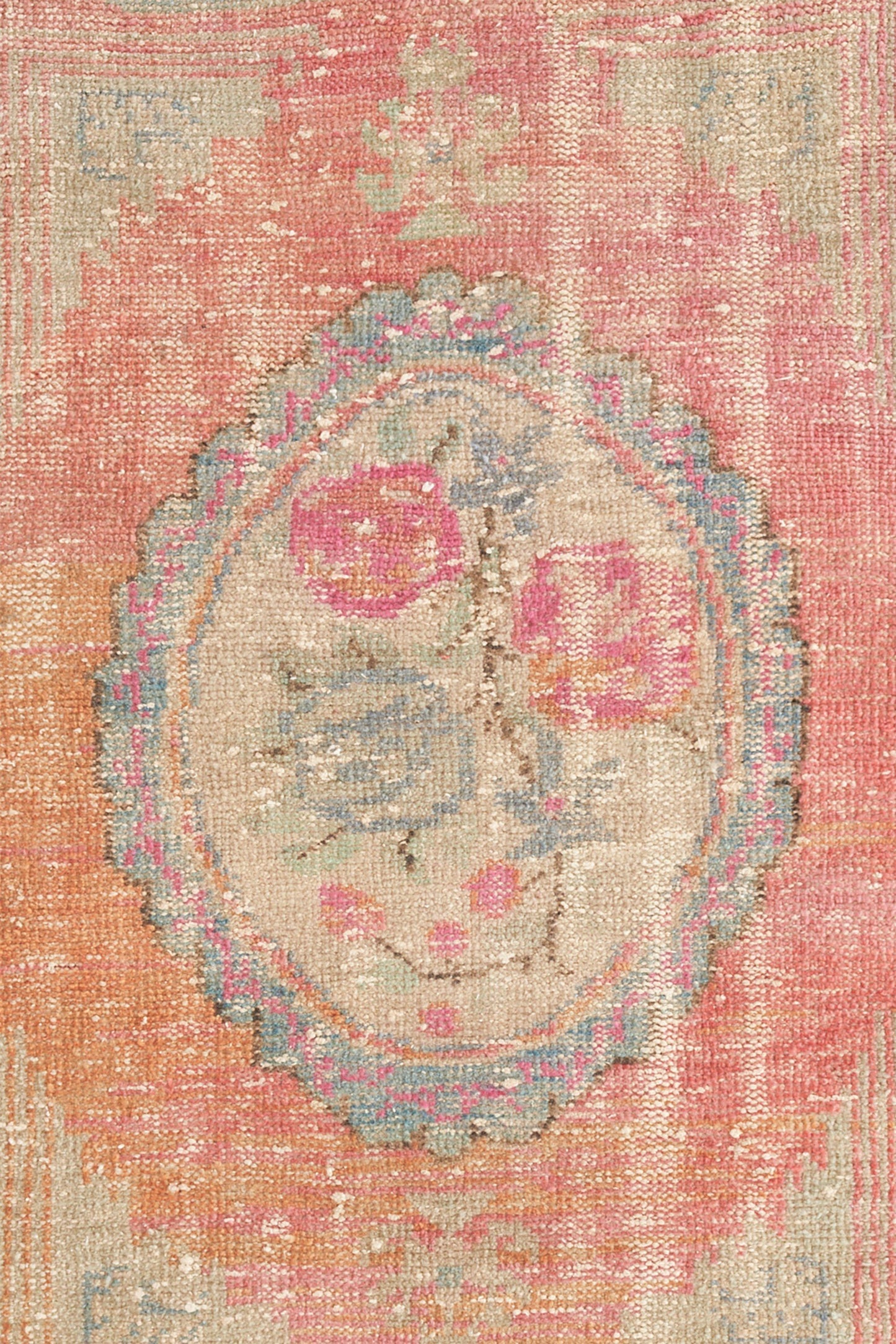 'Antoinette' Faded Oushak Small Accent Rug - 3'4'' x 5'5'' - Canary Lane - Curated Textiles
