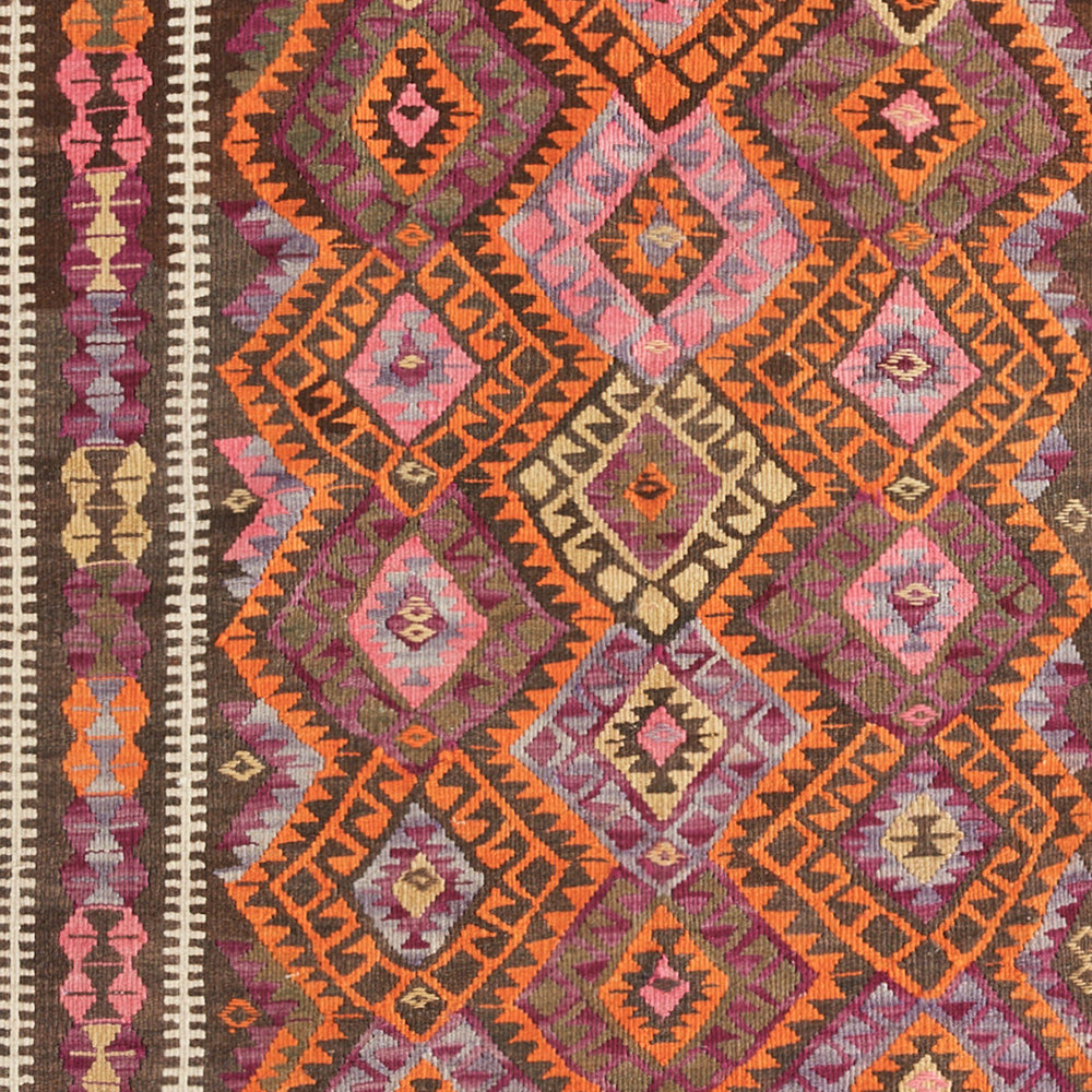 
                  
                    'Prickly Pear' Vintage Turkish Kilim Area Rug - 3'9" x 5'8" - Canary Lane - Curated Textiles
                  
                