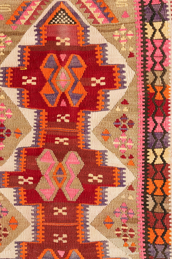 'Beatrix' Small Turkish Vintage Kilim Rug - 3'1" x 5'2" - Canary Lane - Curated Textiles