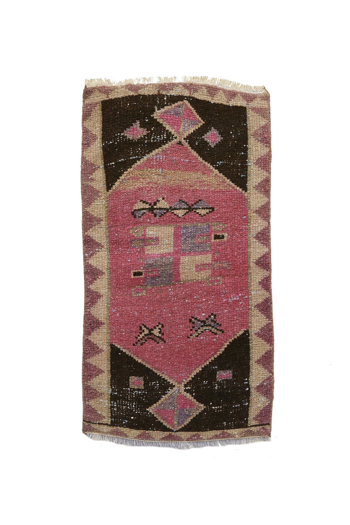 No. 614 Mini Rug - 1'5'' x 2'6'' - Canary Lane - Curated Textiles
