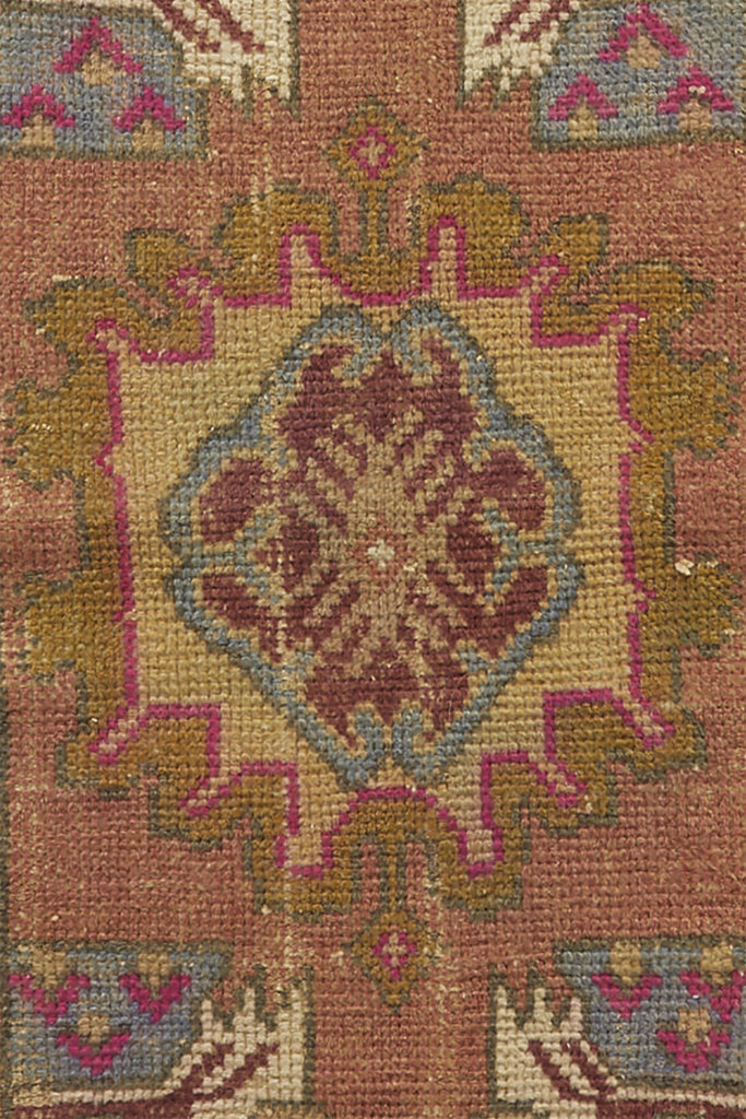 No. 617 Mini Vintage Rug - 1'4.5" x 3'1.5" - Canary Lane - Curated Textiles