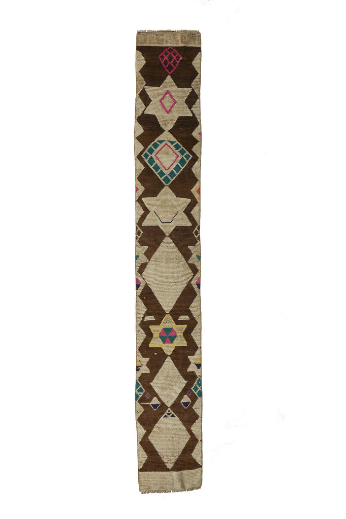 'Stellar’ Vintage Turkish Narrow Runner - 1'8" x 11'10" - Canary Lane - Curated Textiles