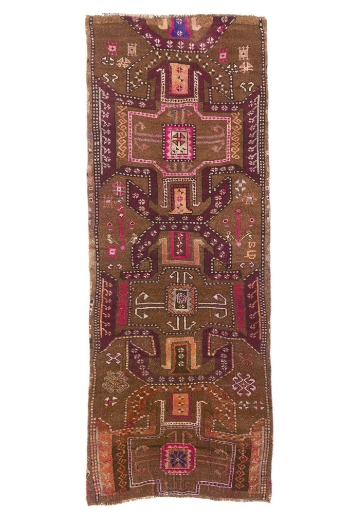 'Ocotillo' Turkish Vintage Rug - 3'6" x 9'10" - Canary Lane - Curated Textiles
