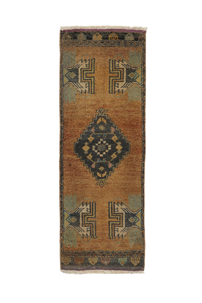 No. 727 Mini Rug - 1'4" x 3'10" - Canary Lane - Curated Textiles