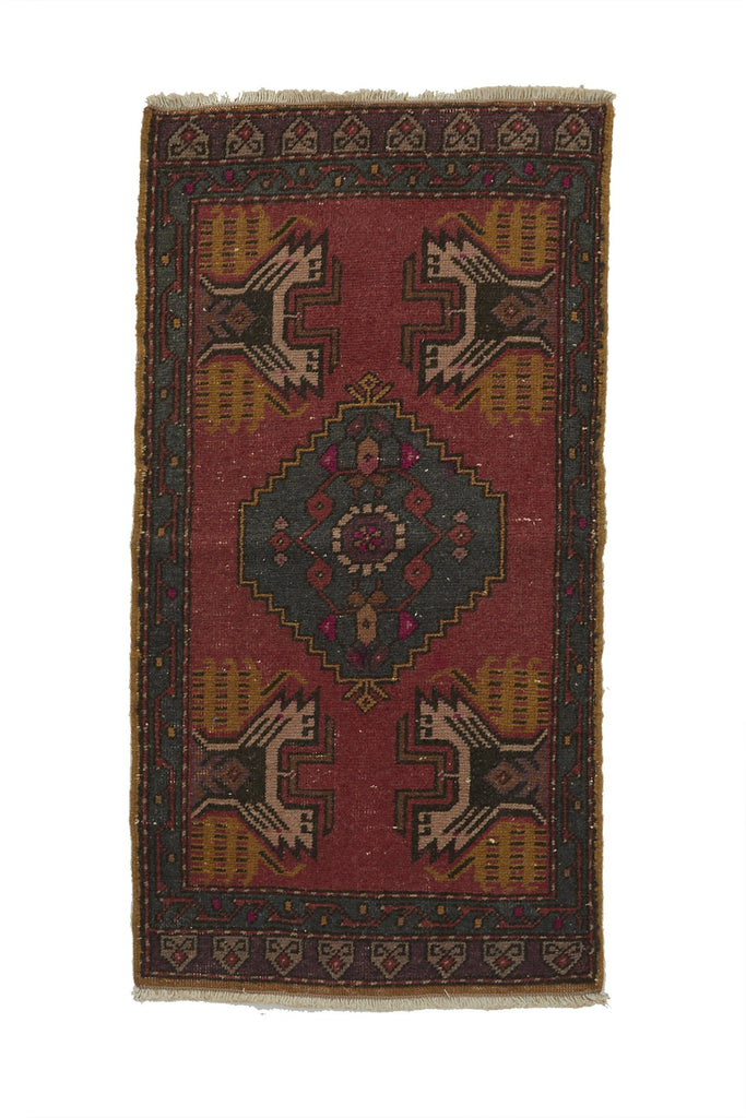 No. 748 Mini Rug - 1'10" x 3'7" - Canary Lane - Curated Textiles