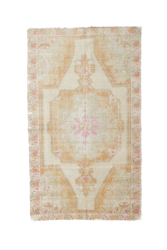 ‘Moonlight’ Vintage Turkish Oushak Rug - 4'3" x 7'2" - Canary Lane - Curated Textiles