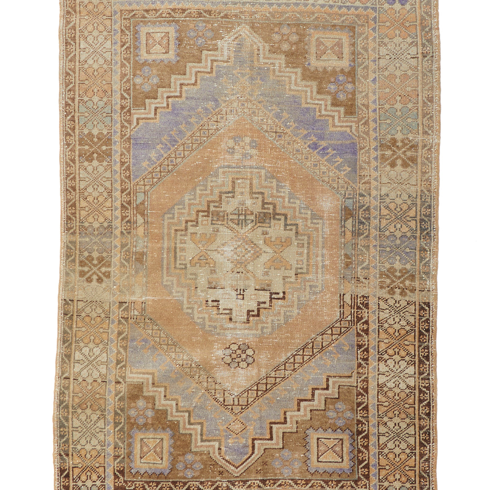 'Virgo' Turkish Vintage Area Rug - 3'10" x 6'3" - Canary Lane - Curated Textiles
