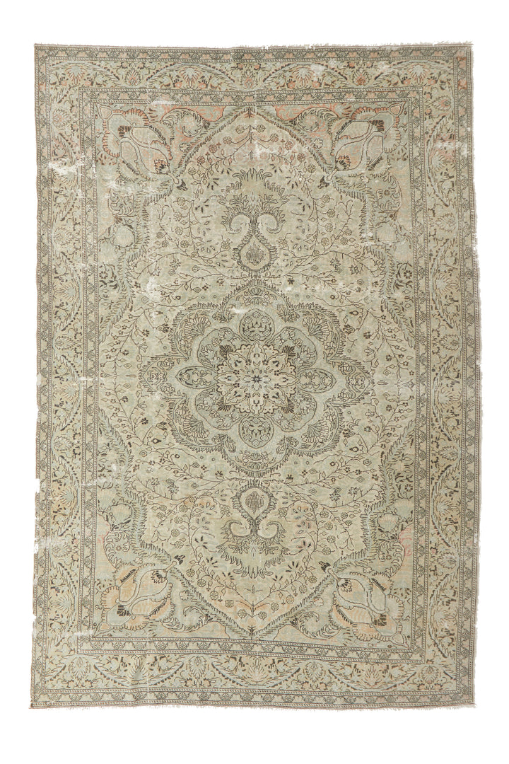 'Artemisia' Vintage Persian Rug - 6'6" x 9'8" - Canary Lane - Curated Textiles