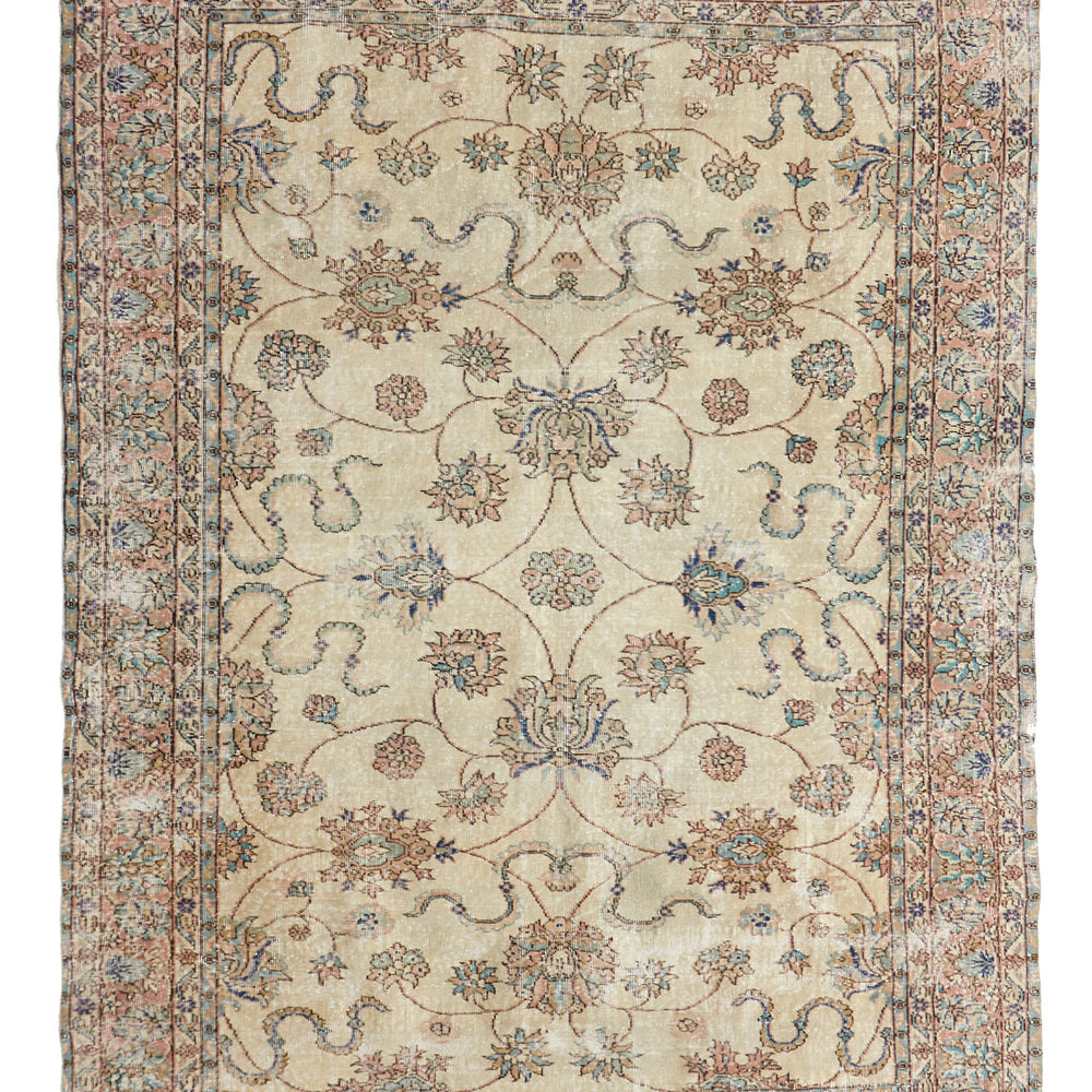 
                  
                    'Libra' Turkish Vintage Area Rug - 6'8" x 8'11" - Canary Lane - Curated Textiles
                  
                