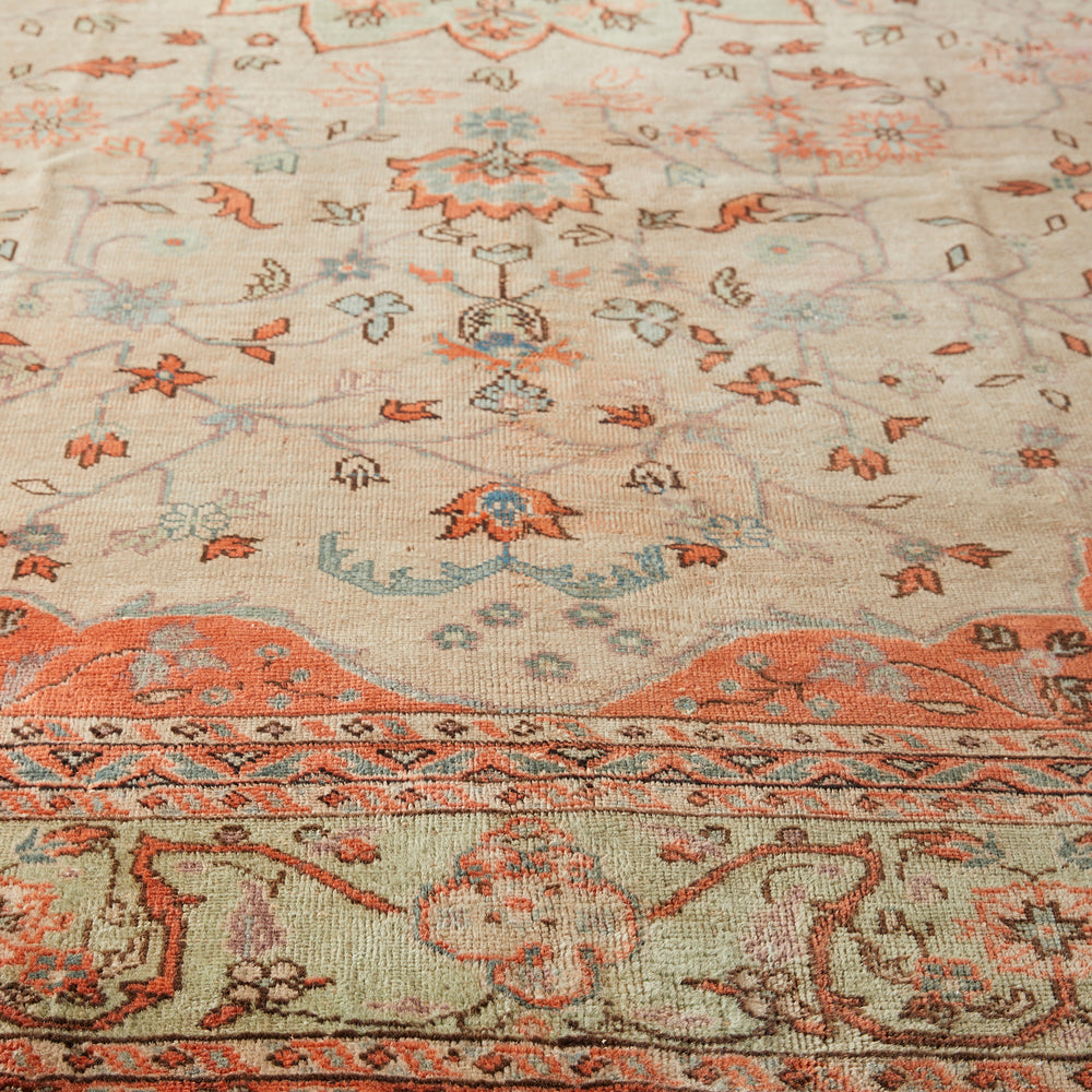 
                  
                    'Chrysanthemum' Vintage Persian Rug - 6'5" x 8'8" - Canary Lane - Curated Textiles
                  
                