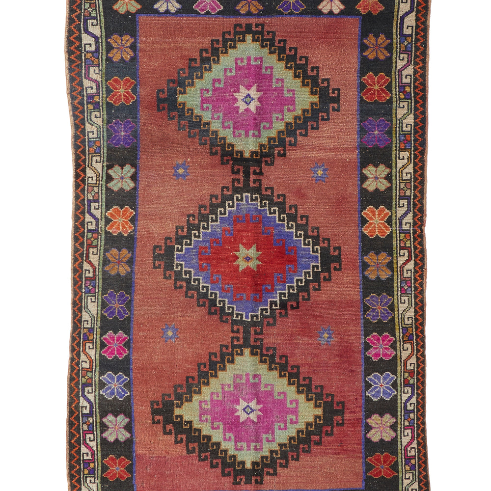 
                  
                    'Gemini' Turkish Vintage Area Rug - 3'11" x 6'8" - Canary Lane - Curated Textiles
                  
                