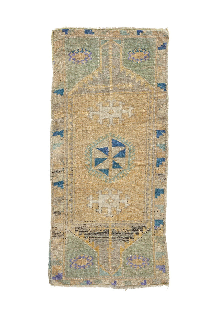 No. 938 Mini Rug - 1'8" x 3'8" - Canary Lane - Curated Textiles