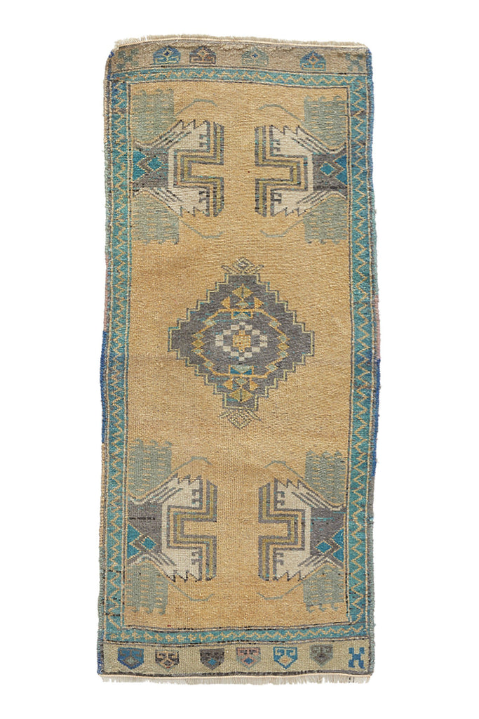 No. 940 Mini Rug - 1'8" x 4' - Canary Lane - Curated Textiles