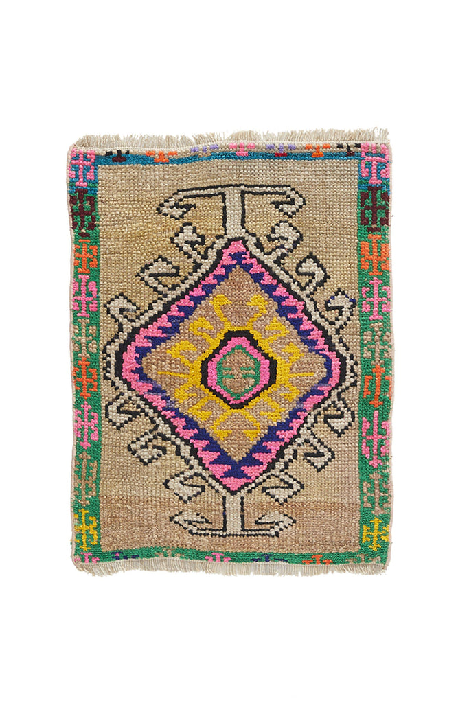 No. 950 Mini Rug - 1'8" x 2'3" - Canary Lane - Curated Textiles
