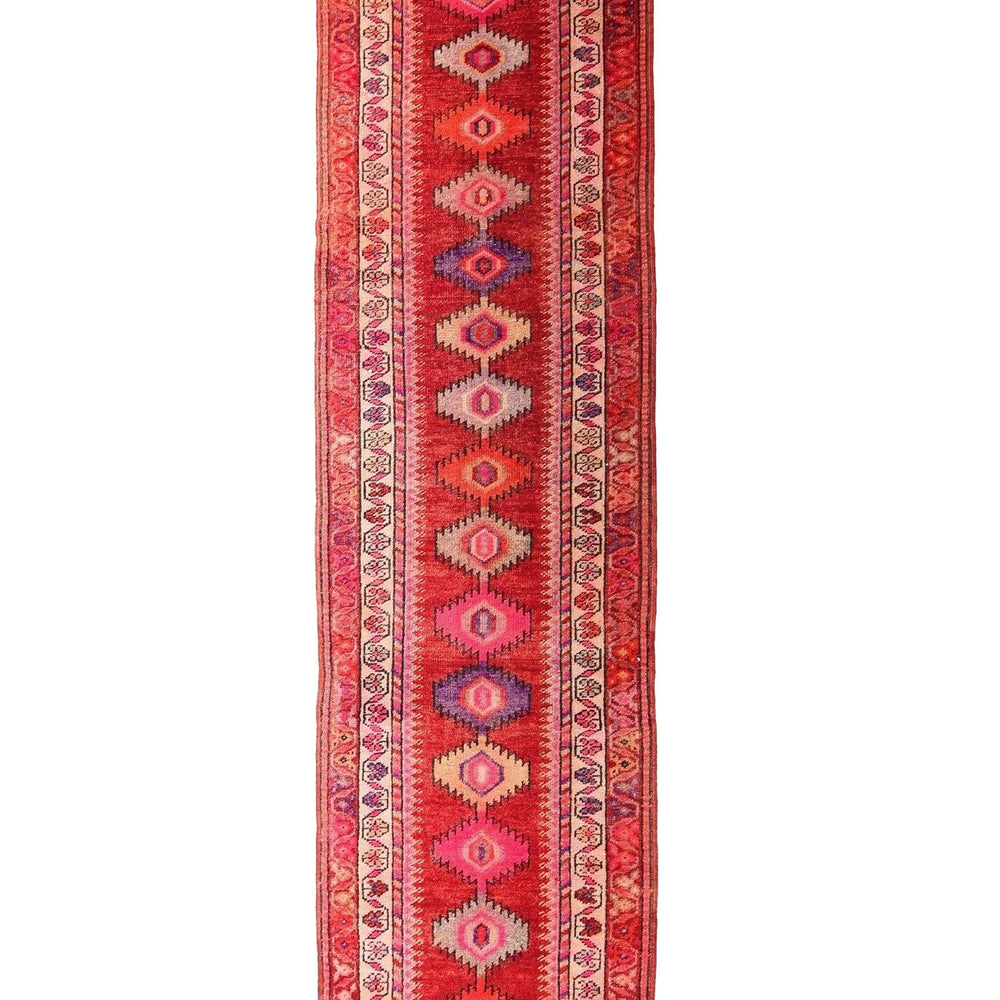 'Red Camellia' Tribal Runner - Canary Lane - Curated Textiles