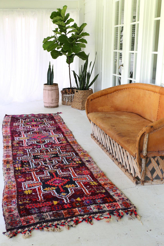 'Sahara' Vintage Turkish Runner - 3'5" x 12' - Canary Lane - Curated Textiles