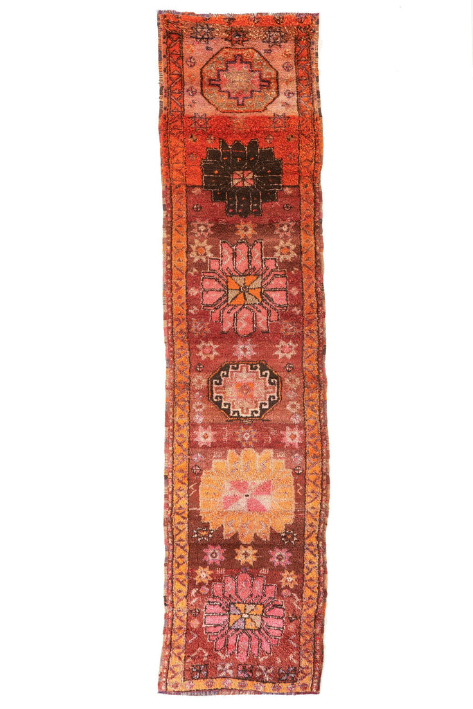 'Garden Bouquet' Vintage Turkish Runner- 2'11'' x 12'4'' - Canary Lane - Curated Textiles